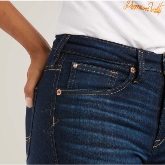 Ariat Women's Blue High Rise Ballary Boot Cut Jeans Size 27R - Picture 11 of 11